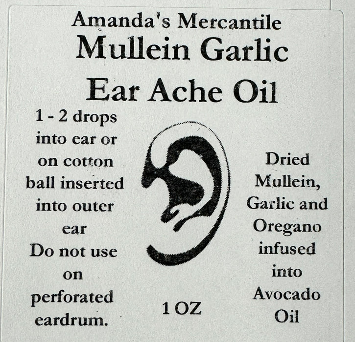 Mullein Garlic Ear Ache Oil